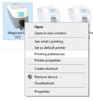 Printer preferences